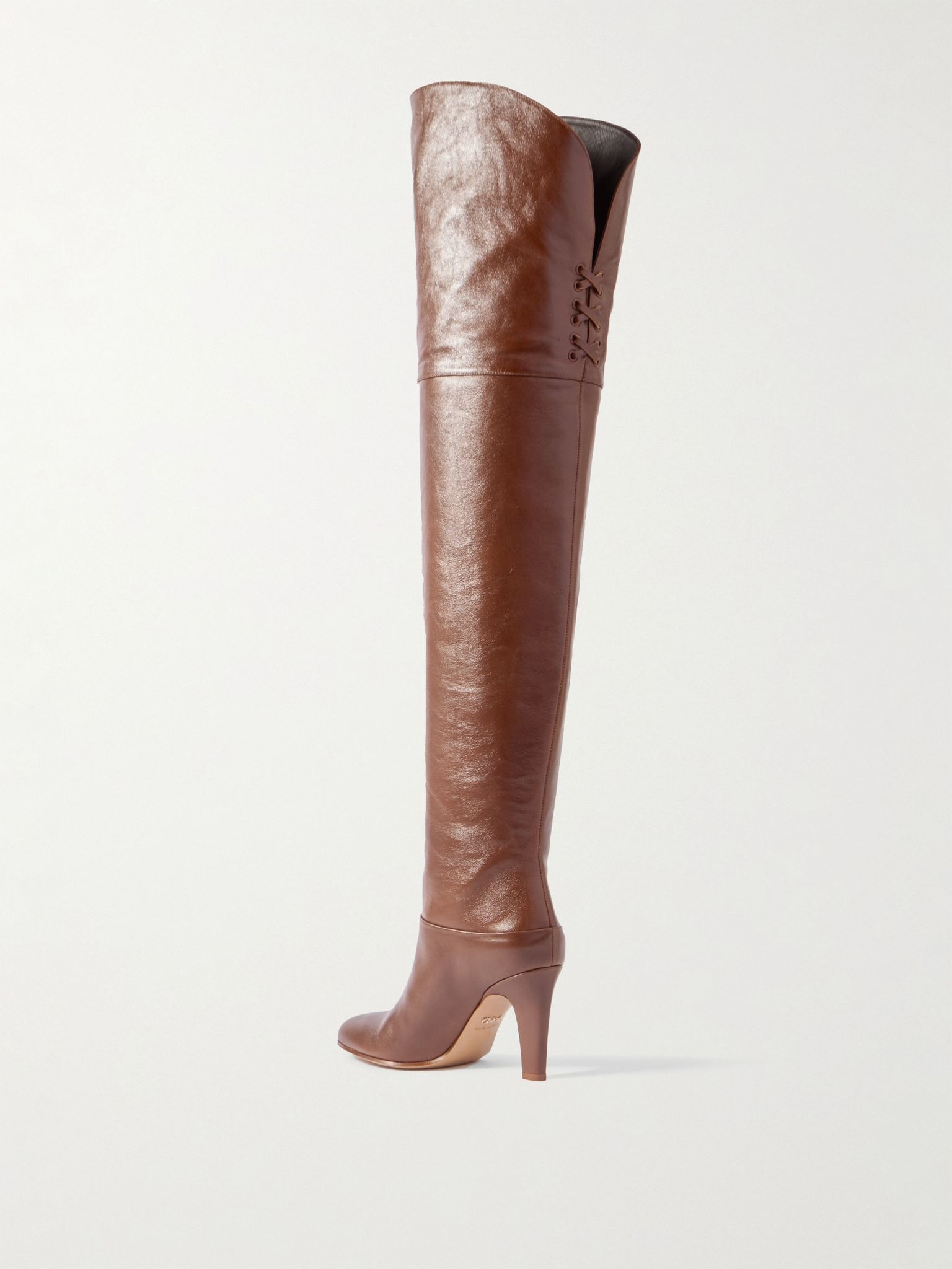 Eve leather over-the-knee boots Brown - 3