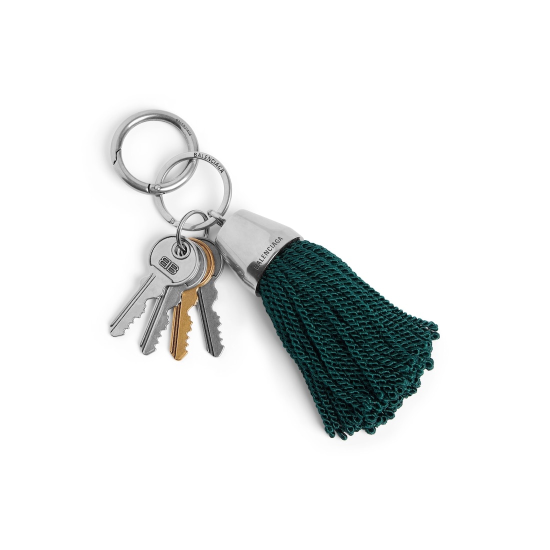 Charm/keychain Pompom in Green - 1