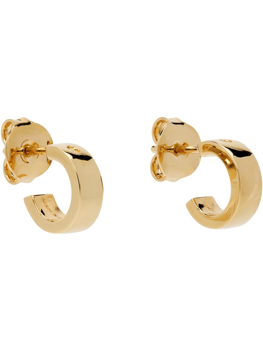 Numeric Minimal Signature Hoop Earrings - 2