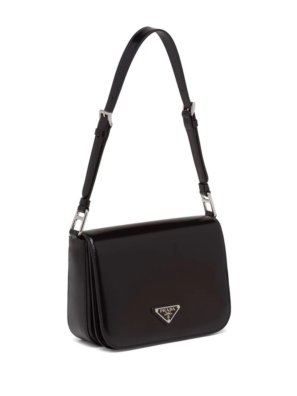 brushed leather shoulder bag - 3