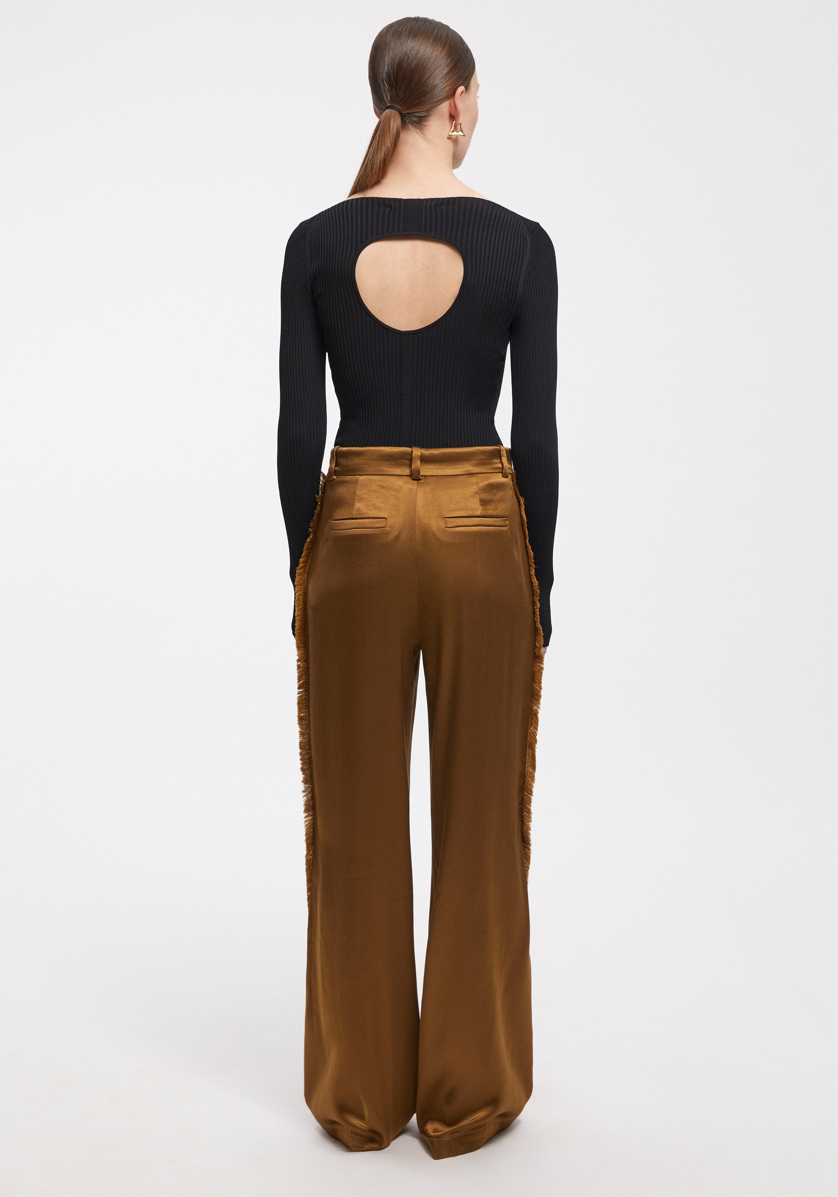 NILA
Cut-out back ribbed long-sleeved top - 4