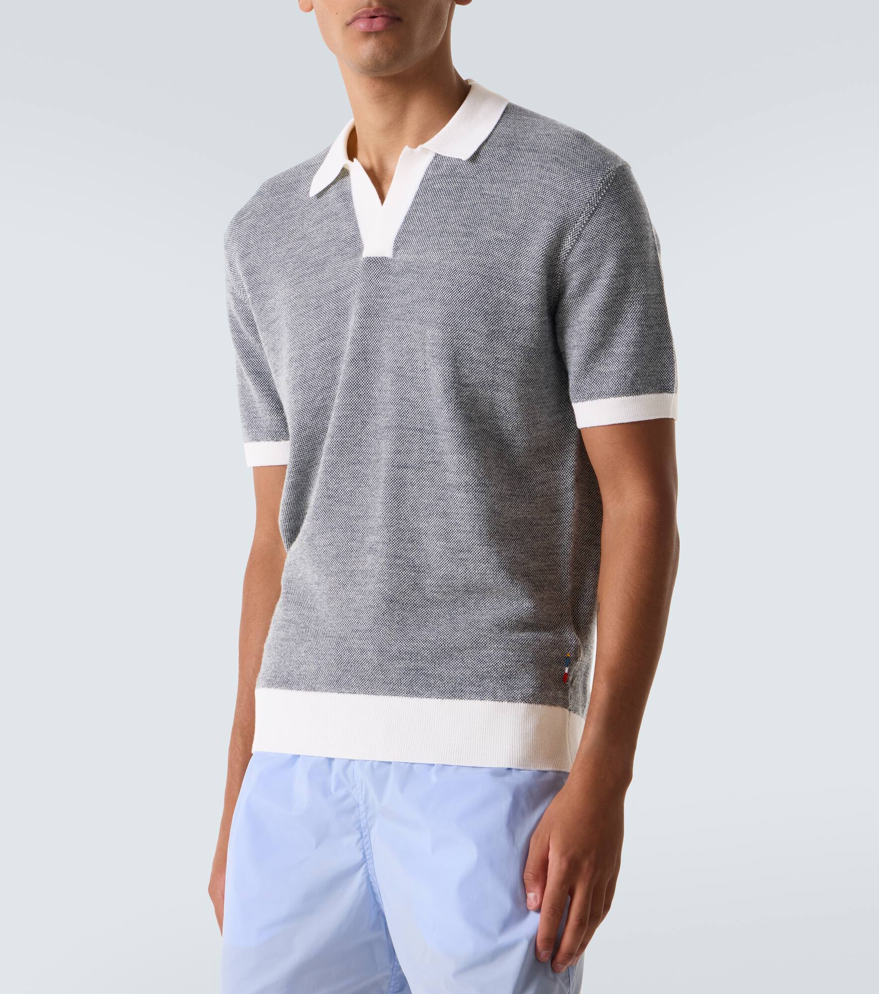 Horton wool and cotton polo shirt - 3