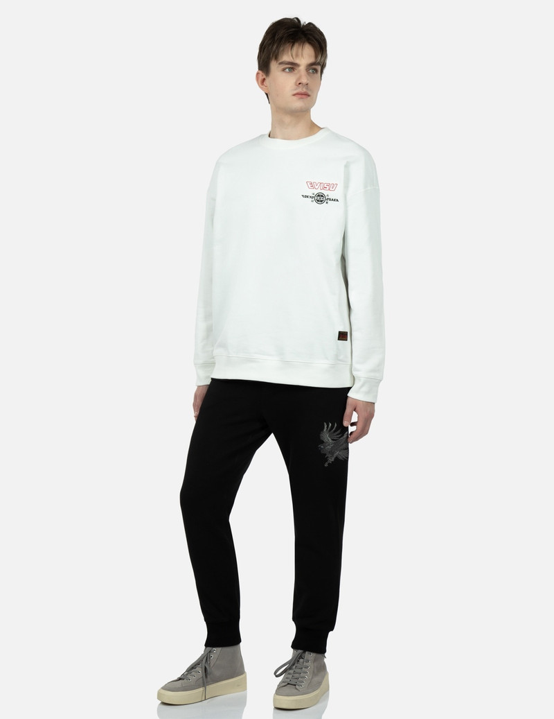 TONE-ON-TONE EAGLE EMBROIDERY SWEATPANTS 4