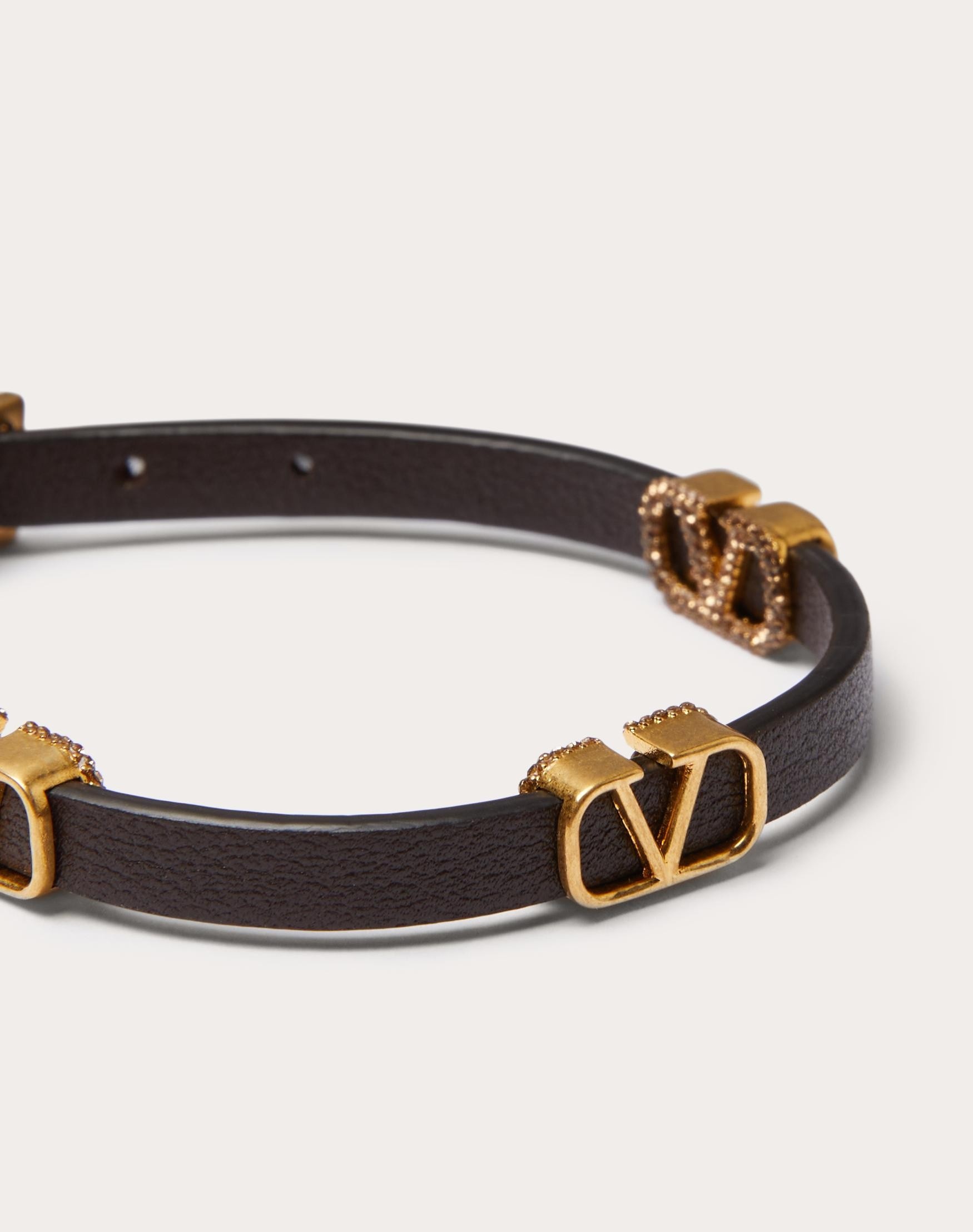 VLOGO SIGNATURE LEATHER BRACELET - 4