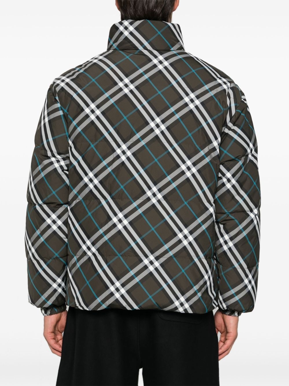 VINTAGE-CHECK PUFFER JACKET - 4