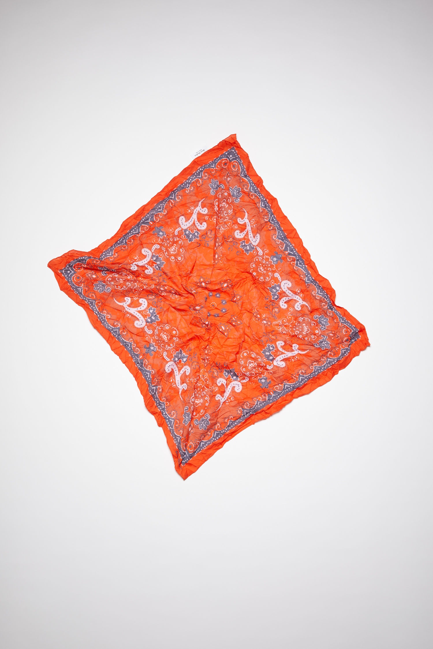Bandana print scarf - Tomato orange - 1