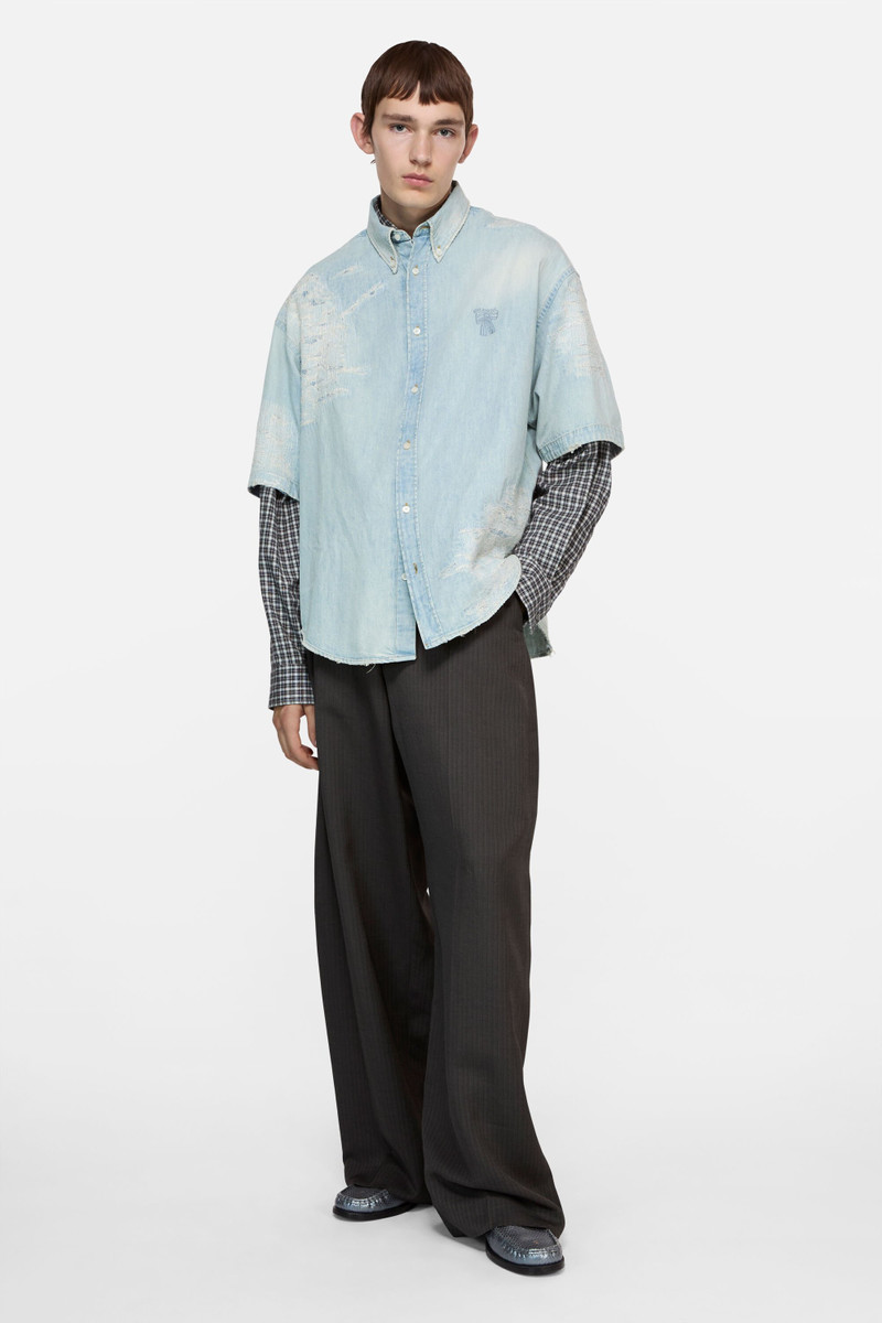 Acne Studios Mended denim shirt - Light blue outlook