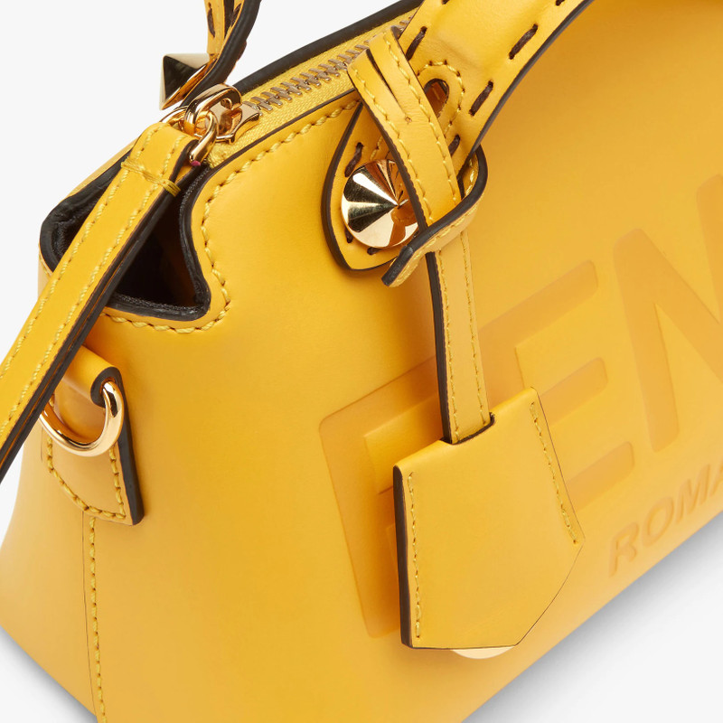 Yellow leather small Boston bag 5