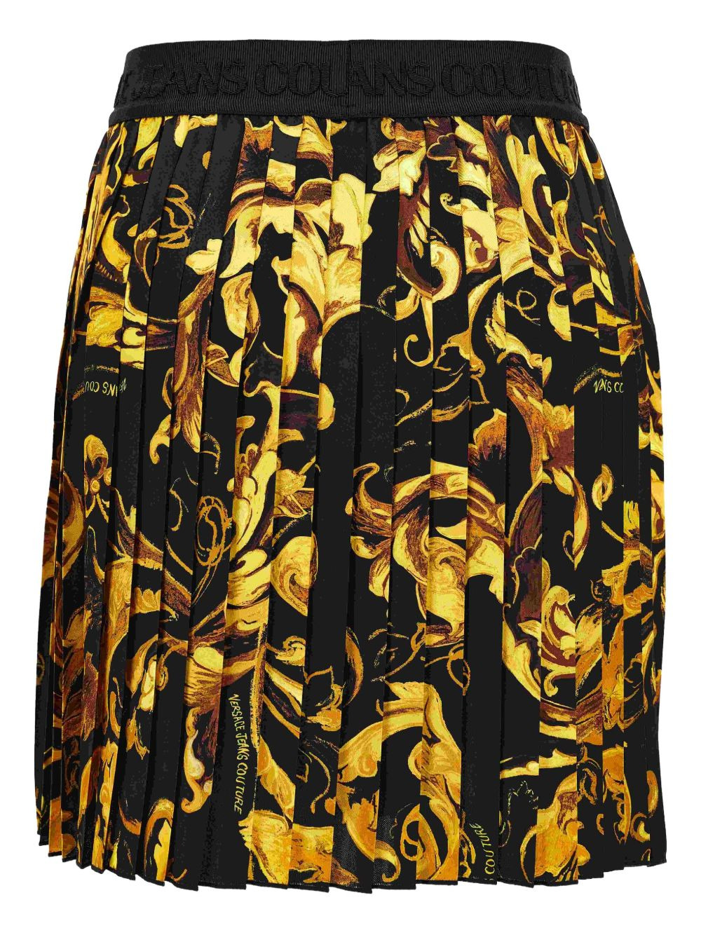 baroque-print pleated mini skirt - 2