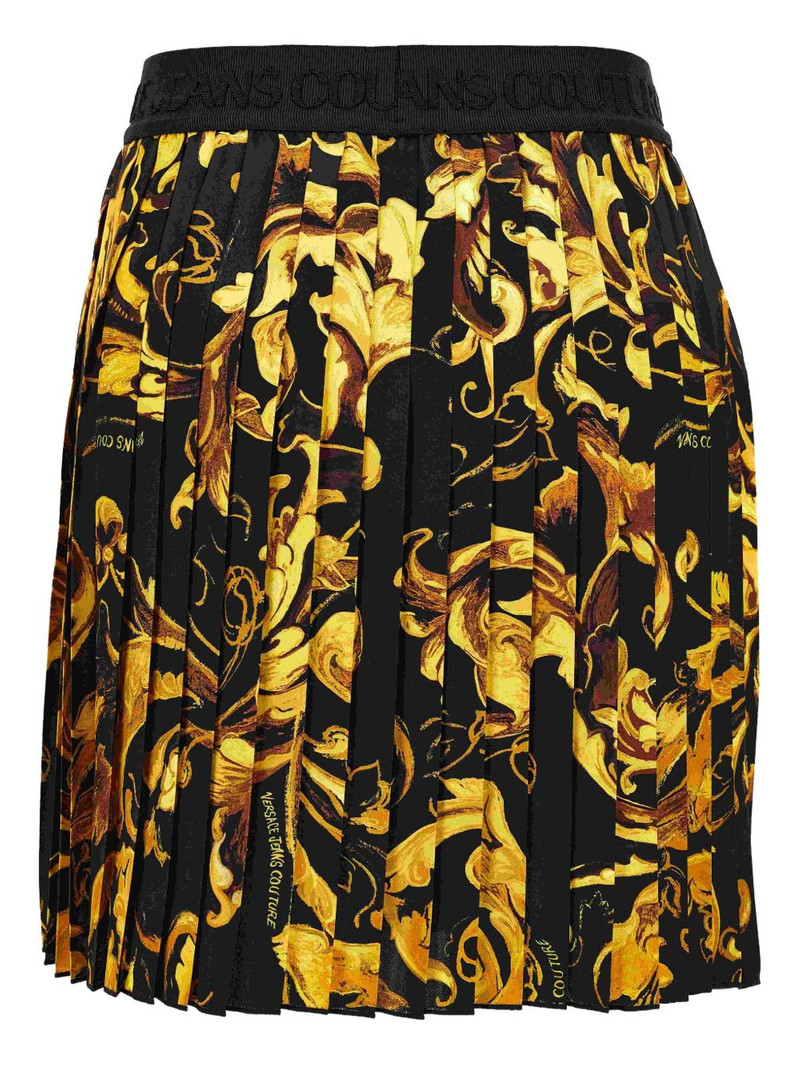 VERSACE JEANS COUTURE baroque-print pleated mini skirt outlook