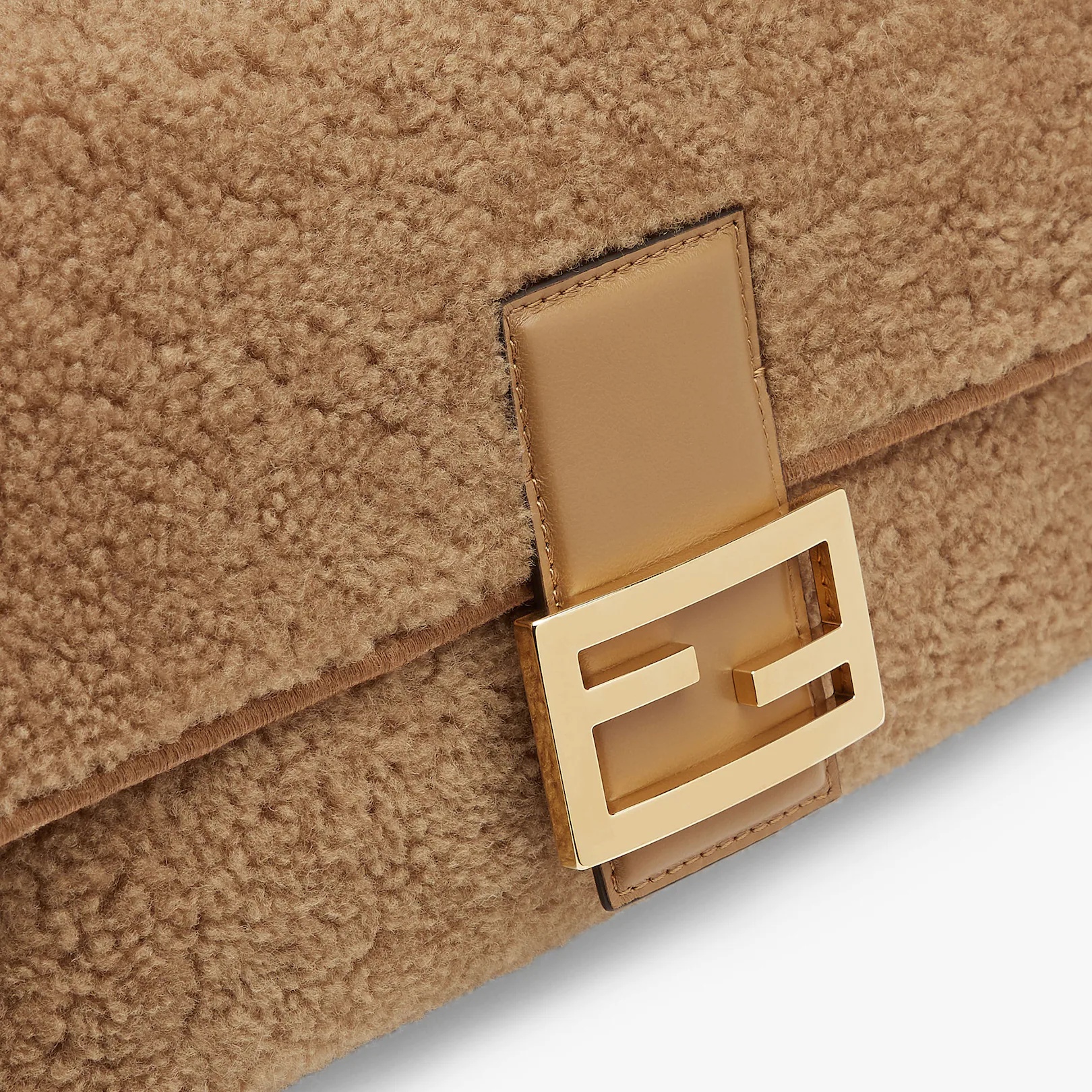 Beige sheepskin bag - 4