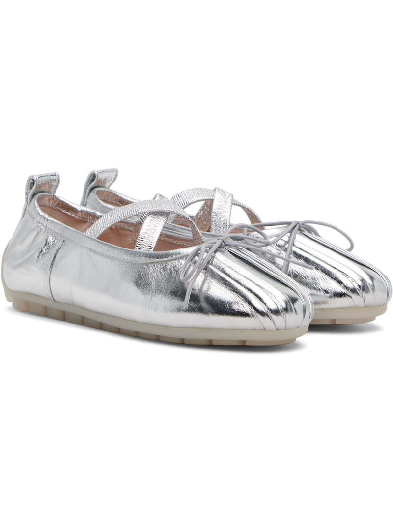 Silver Grip Ballerina Flats 4