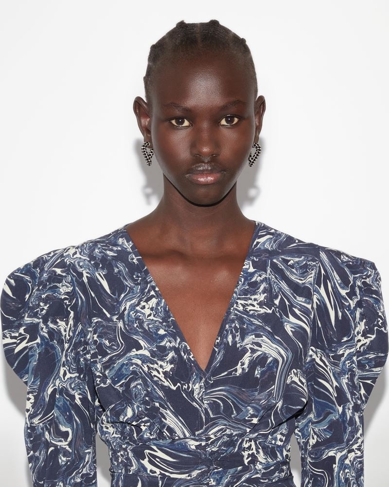 ALBINI PRINTED SILK MIDI DRESS - 3