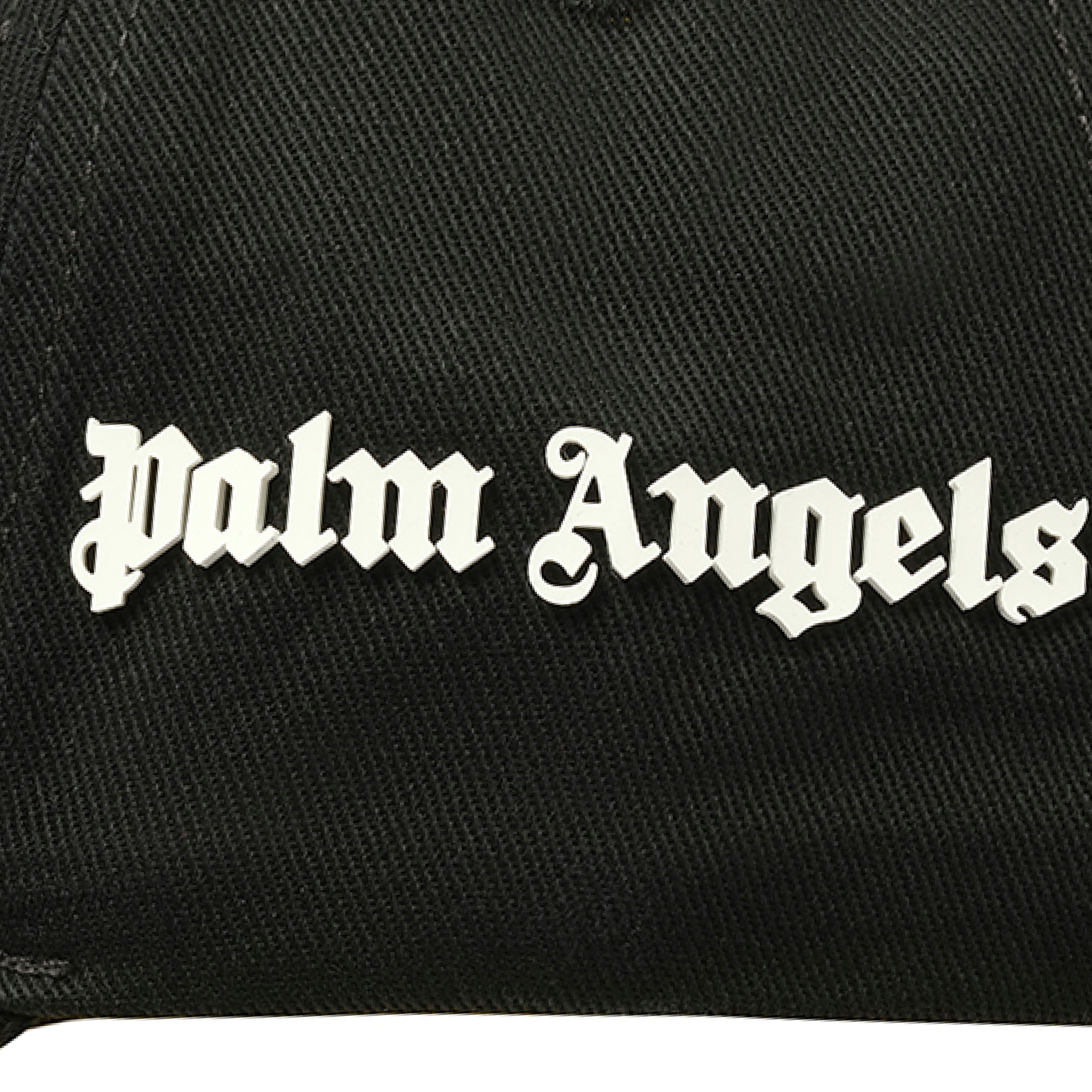 Palm Angels Logo Cap in Black/White - 3