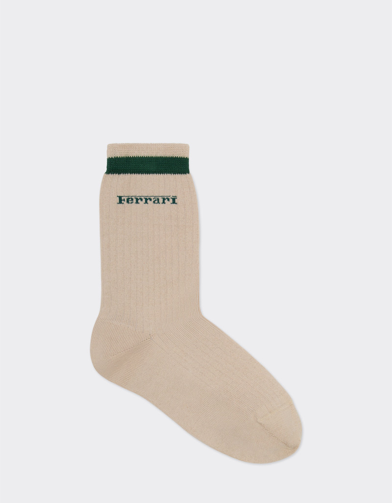 Long cotton socks with Ferrari logo 1