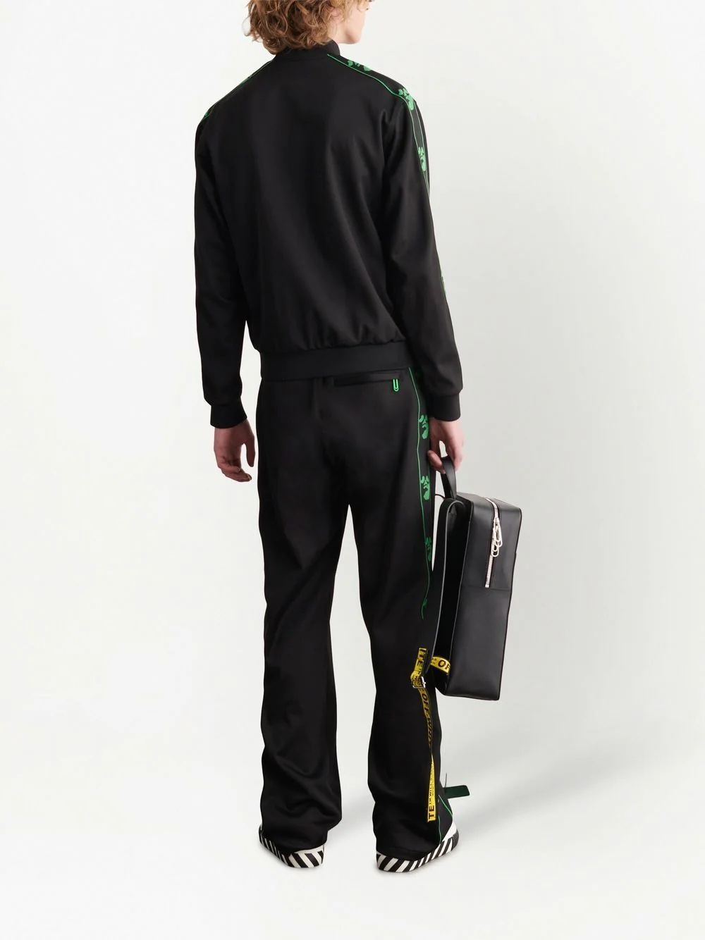 logo-embroidered zip-up jacket - 4
