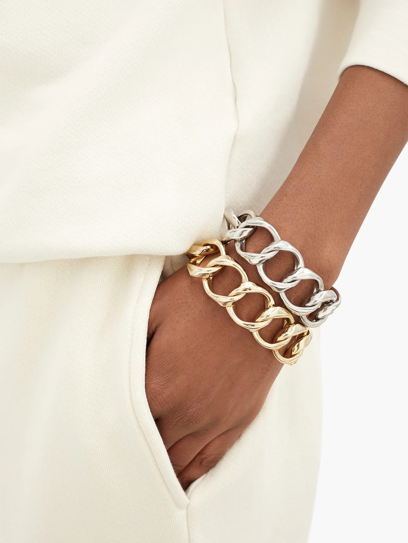 Binari two-tone chain bracelet - 2