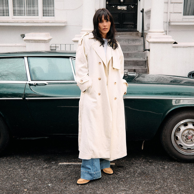 DUKE + DEXTER Ezra Tan Suede Pleated Penny Loafer - Women's outlook