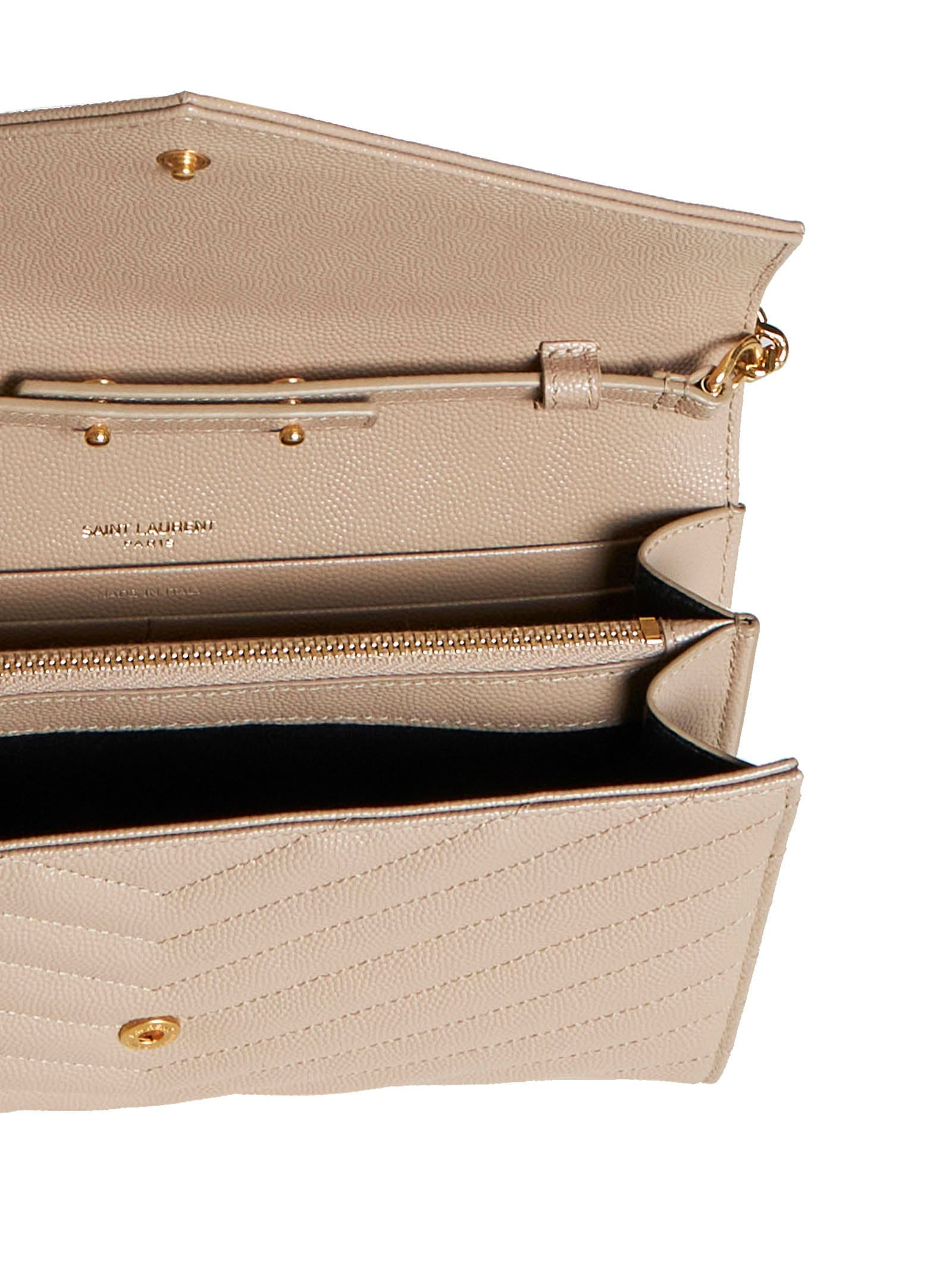 Saint Laurent Women Ysl Logo Quilted Leather Wallet On Chain Bag - 4