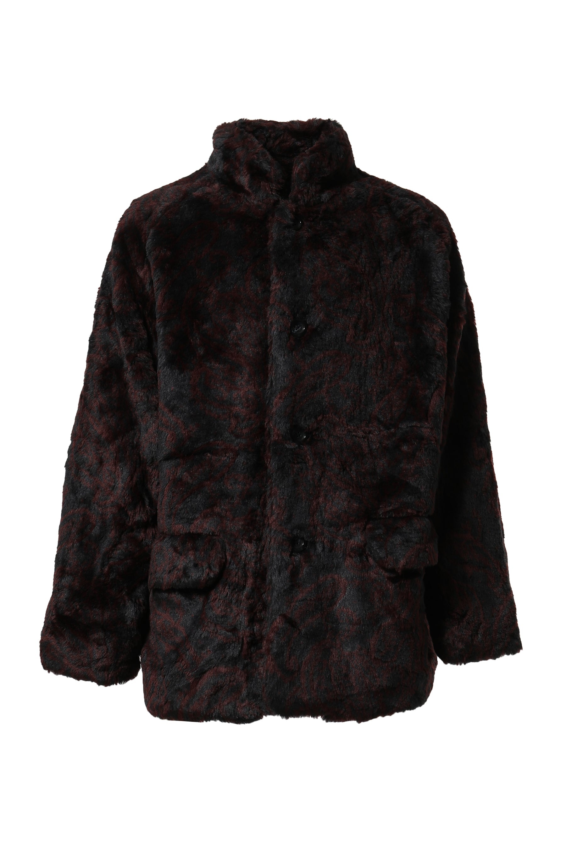 NEEDLES S.C. CAR COAT - ACRYLIC FUR / PAISLEY / NVY | nubiantokyo  