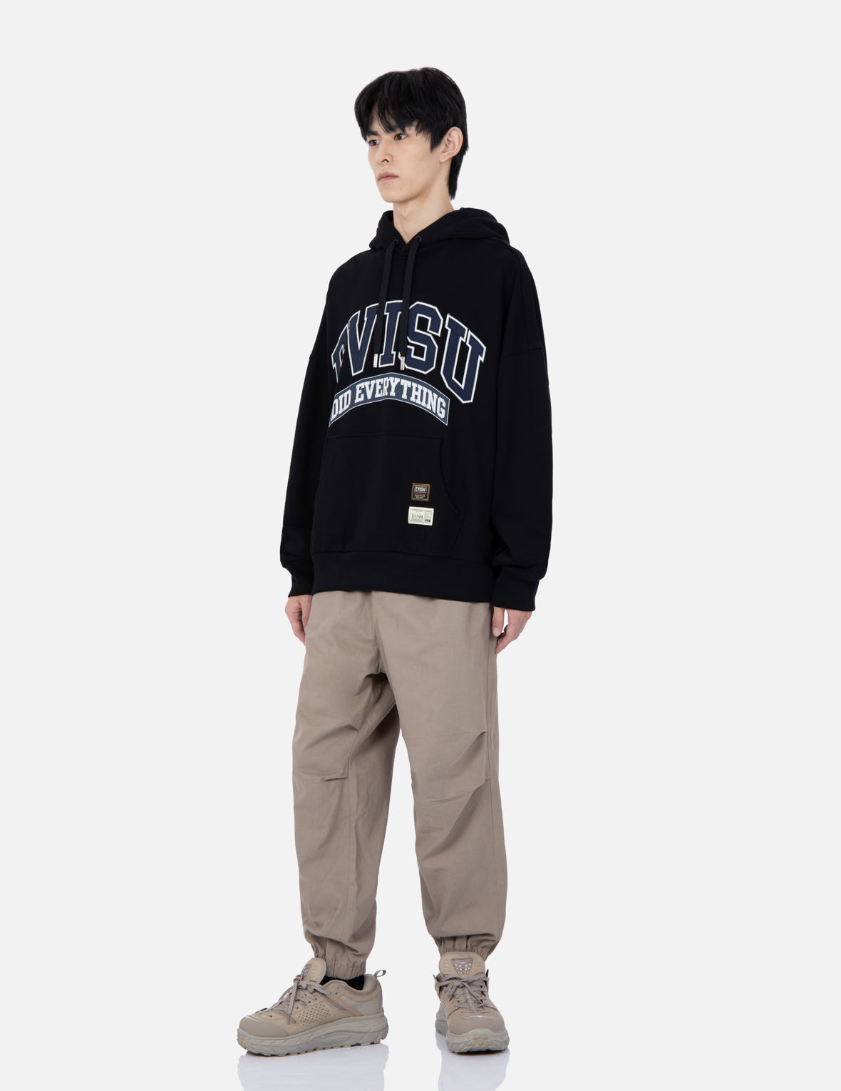 KAMON EMBROIDERY WIDE LEG JOGGERS - 4