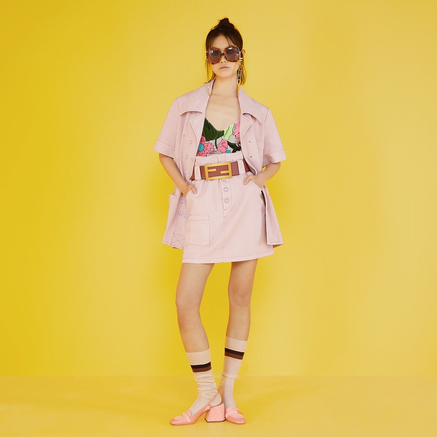 Pink denim jacket - 4