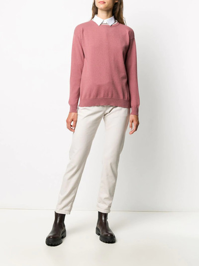 Brunello Cucinelli metalic-trim crew neck jumper  outlook