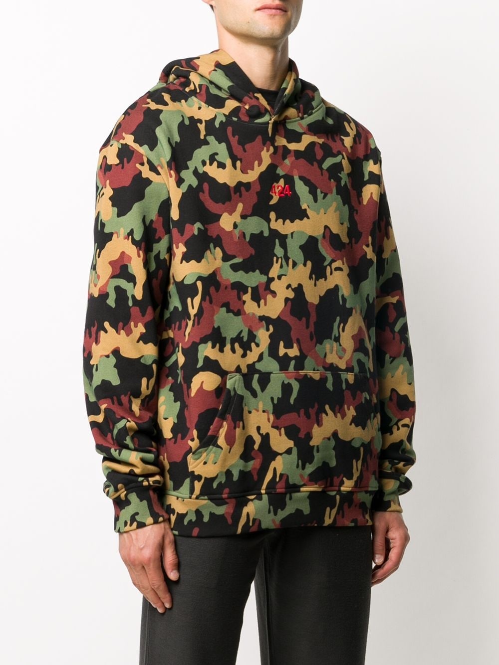 camouflage print hoodie - 3