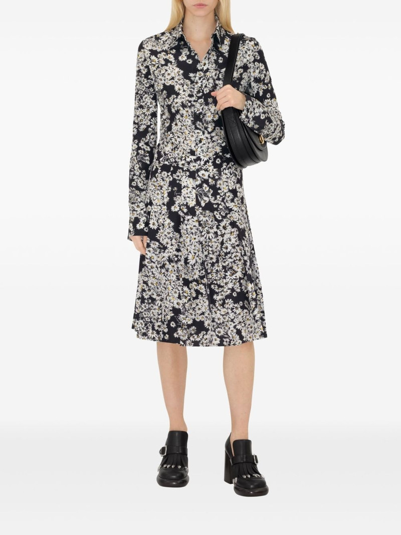 Burberry pleated floral-print skirt outlook