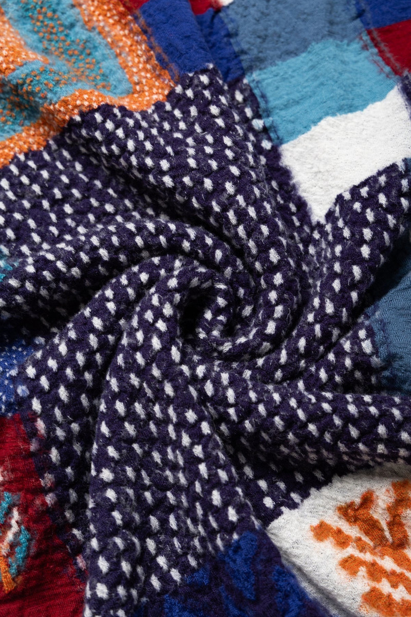 Kapital Fulling Wool Scarf VILLAGE GABBEH - Turquoise outlook