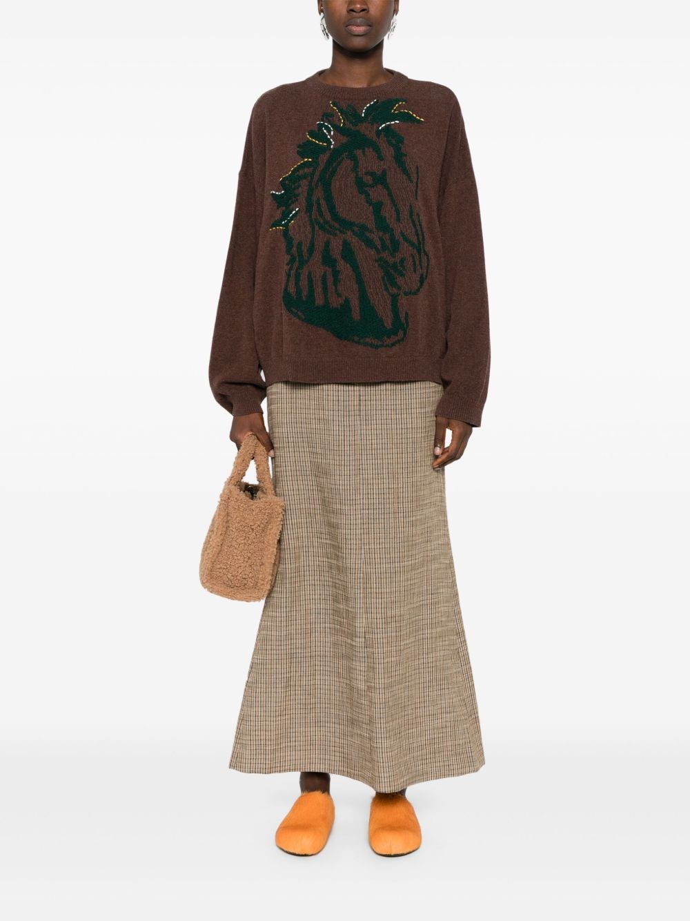 Horse Head-jacquard jumper - 2