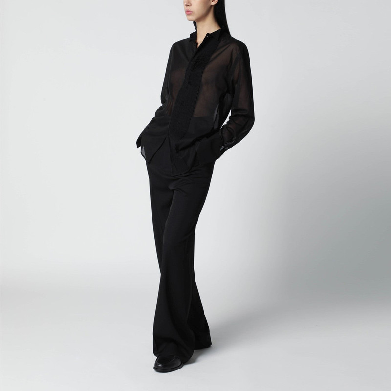 6397 Black micro-pleated shirt outlook