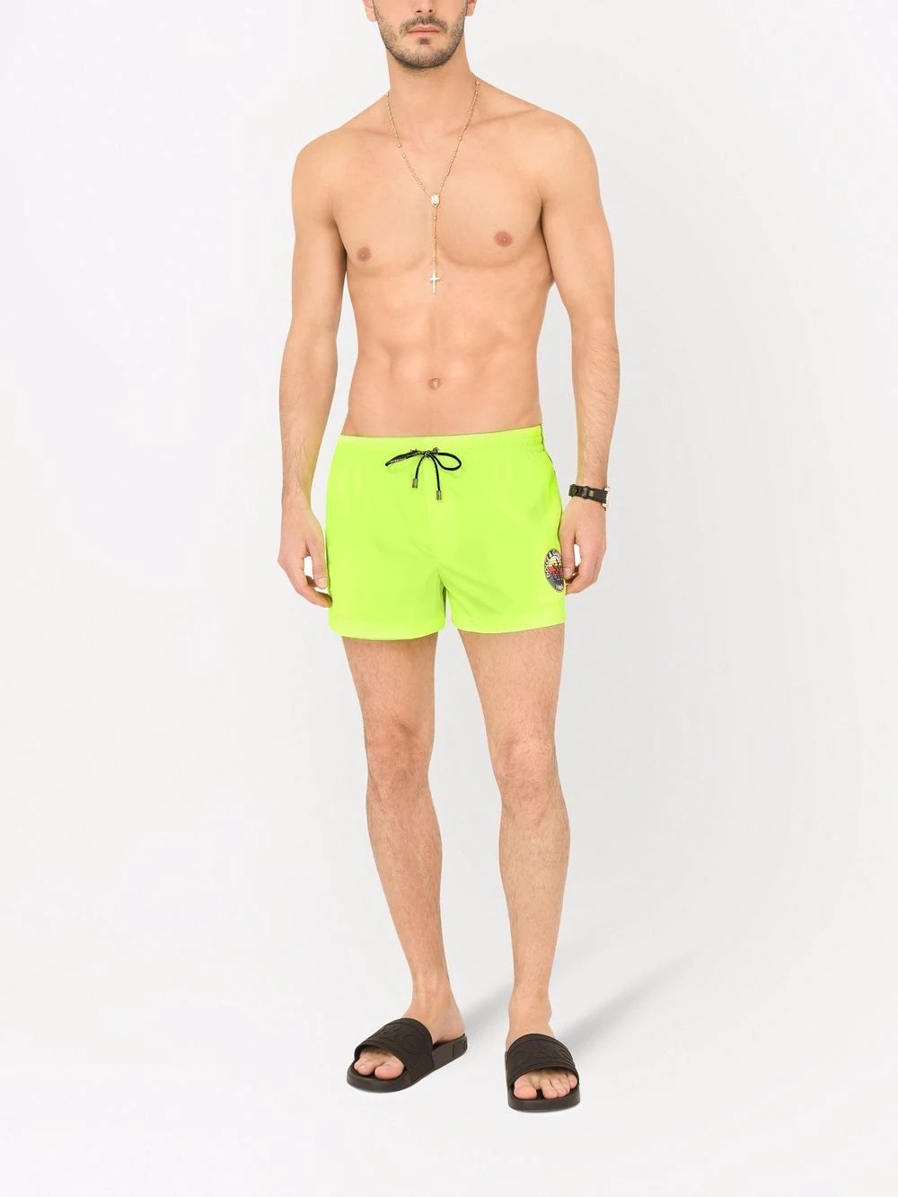 logo-print swim shorts - 2