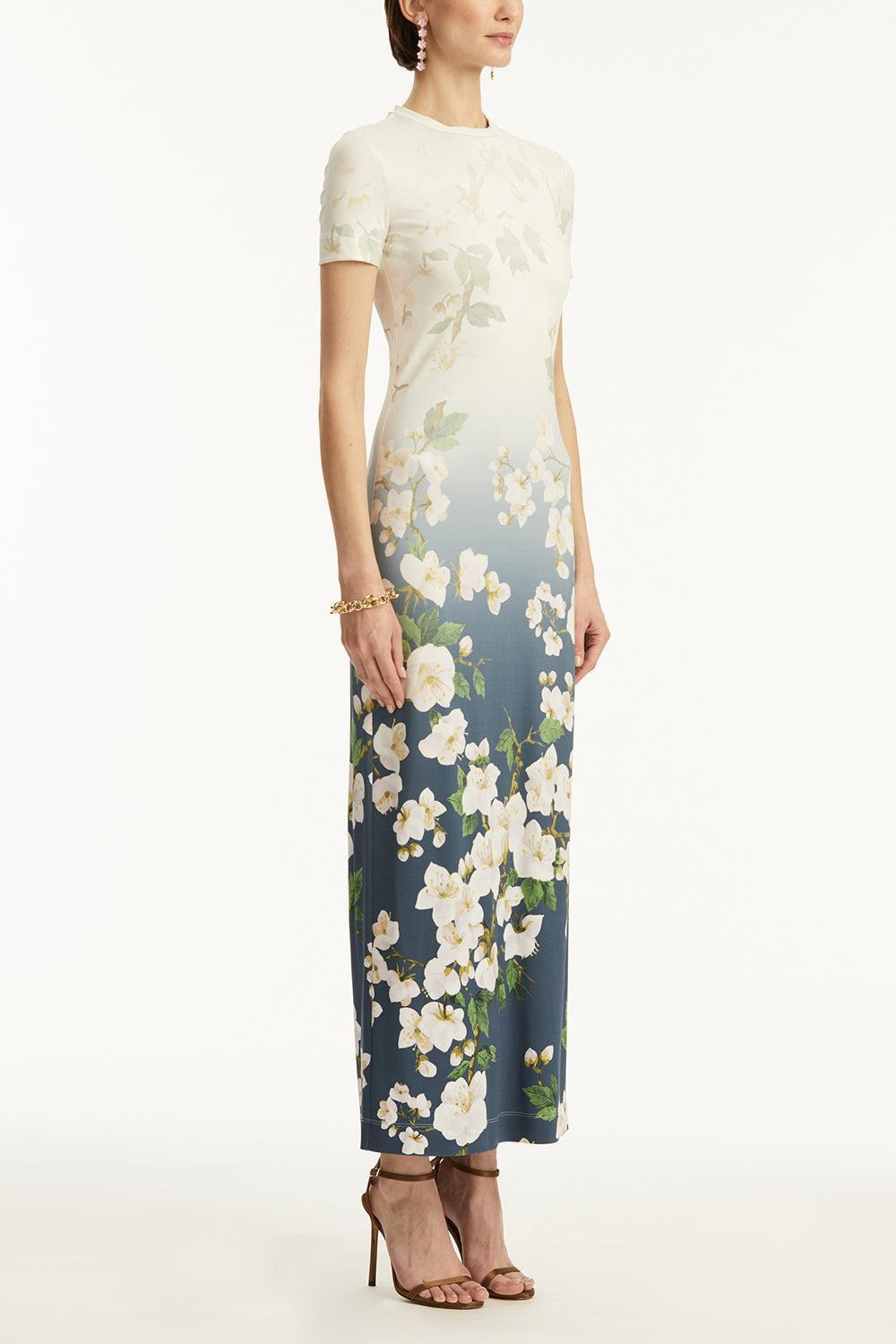 Short Sleeve Cherry Blossom Dress - 4