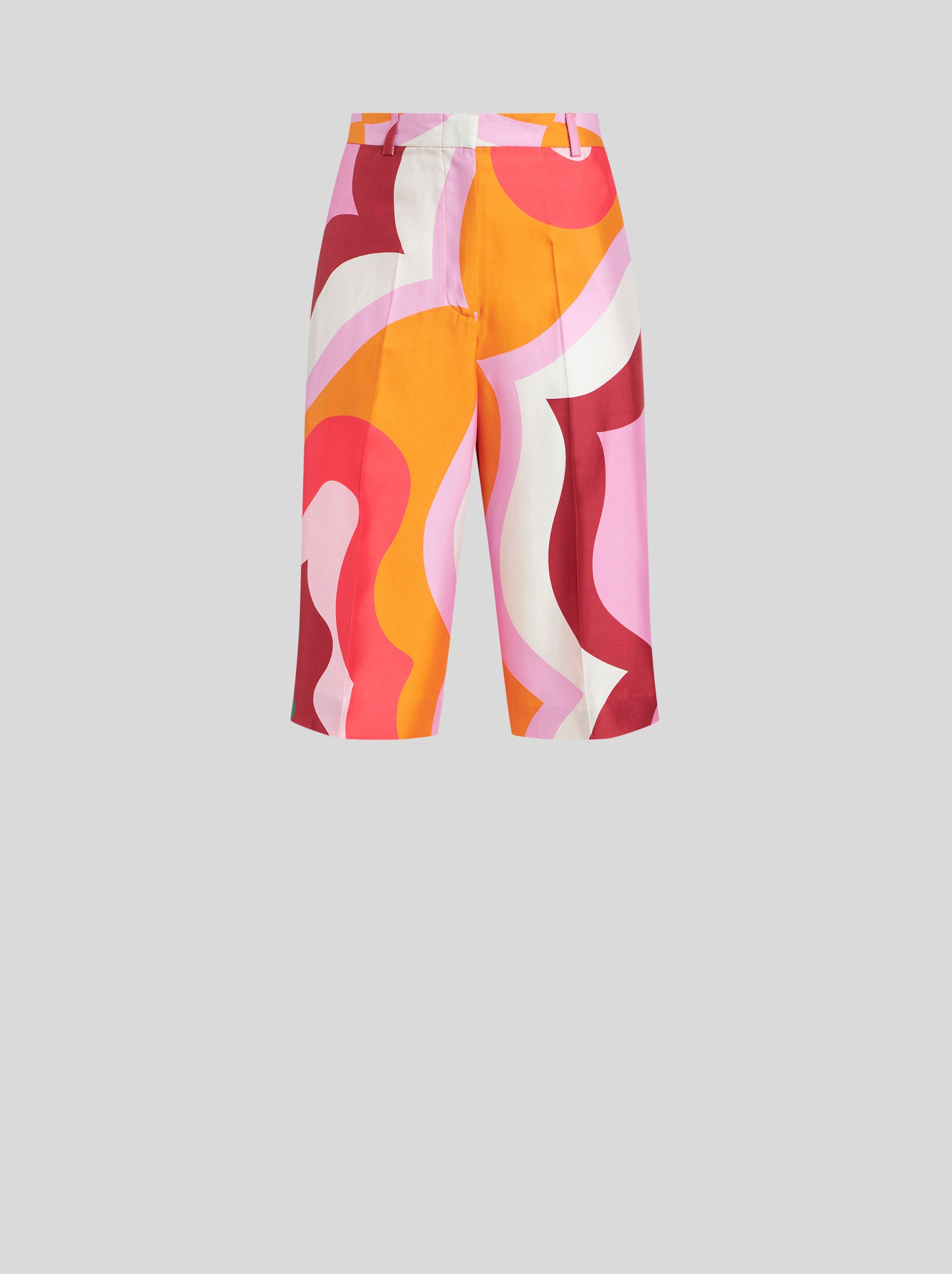 COLOUR BLOCK SILK BERMUDAS - 1