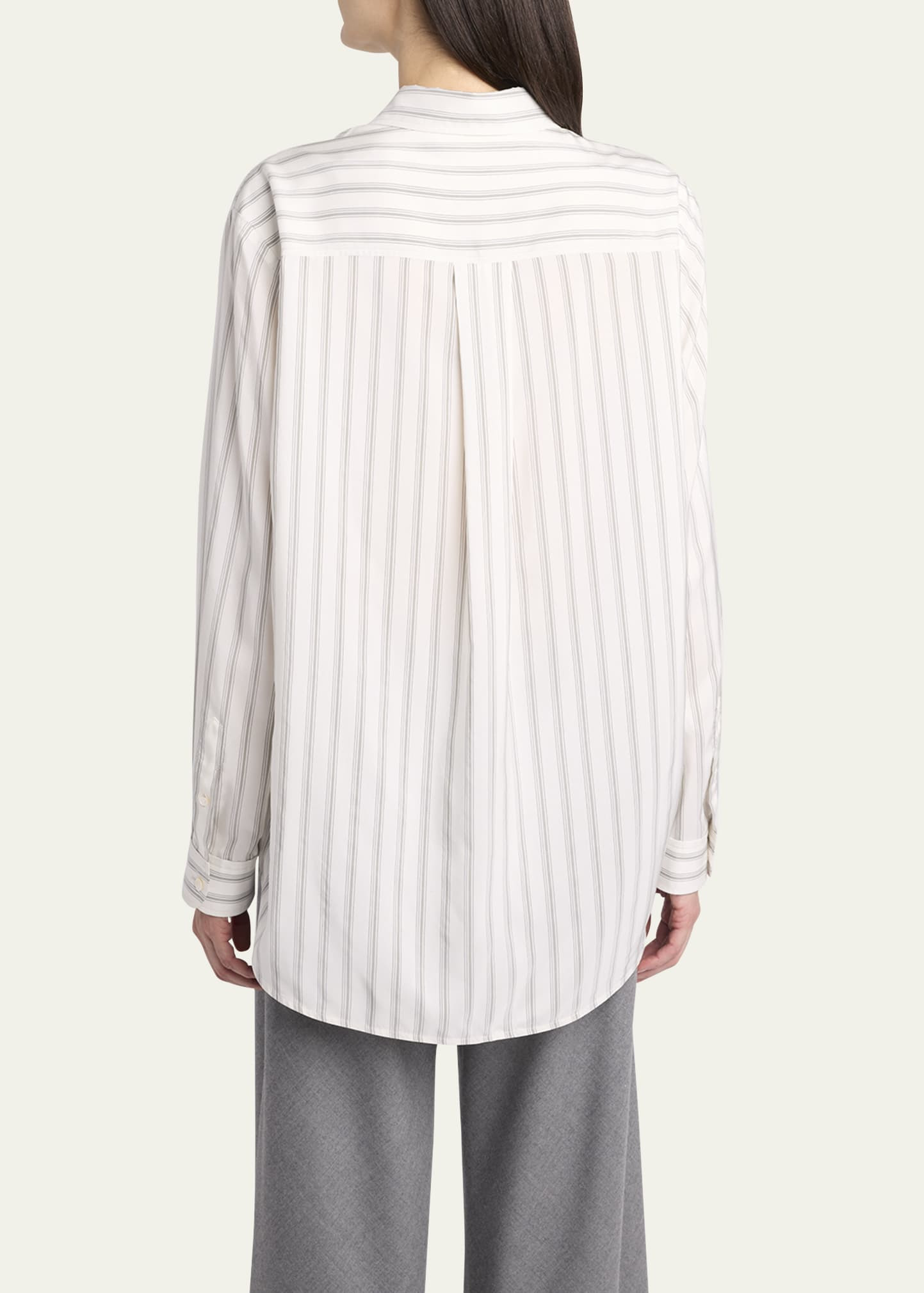 Eirlys Striped Silk Button-Down Shirt - 3