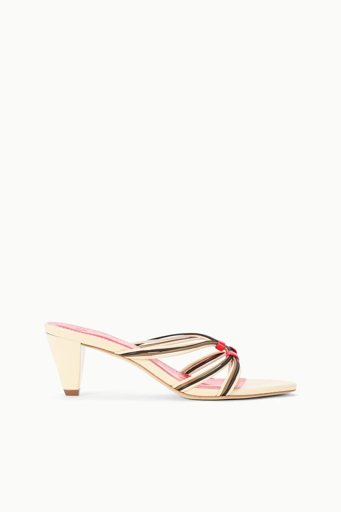 STAUD CARRIE MULE CREAM RED ROSE - 1