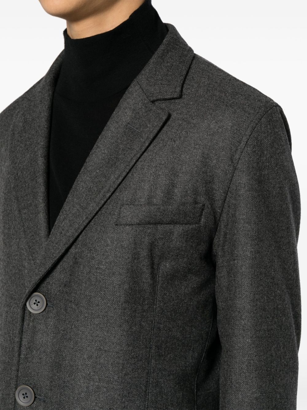 hybrid high-neck single-breasted coat - 6