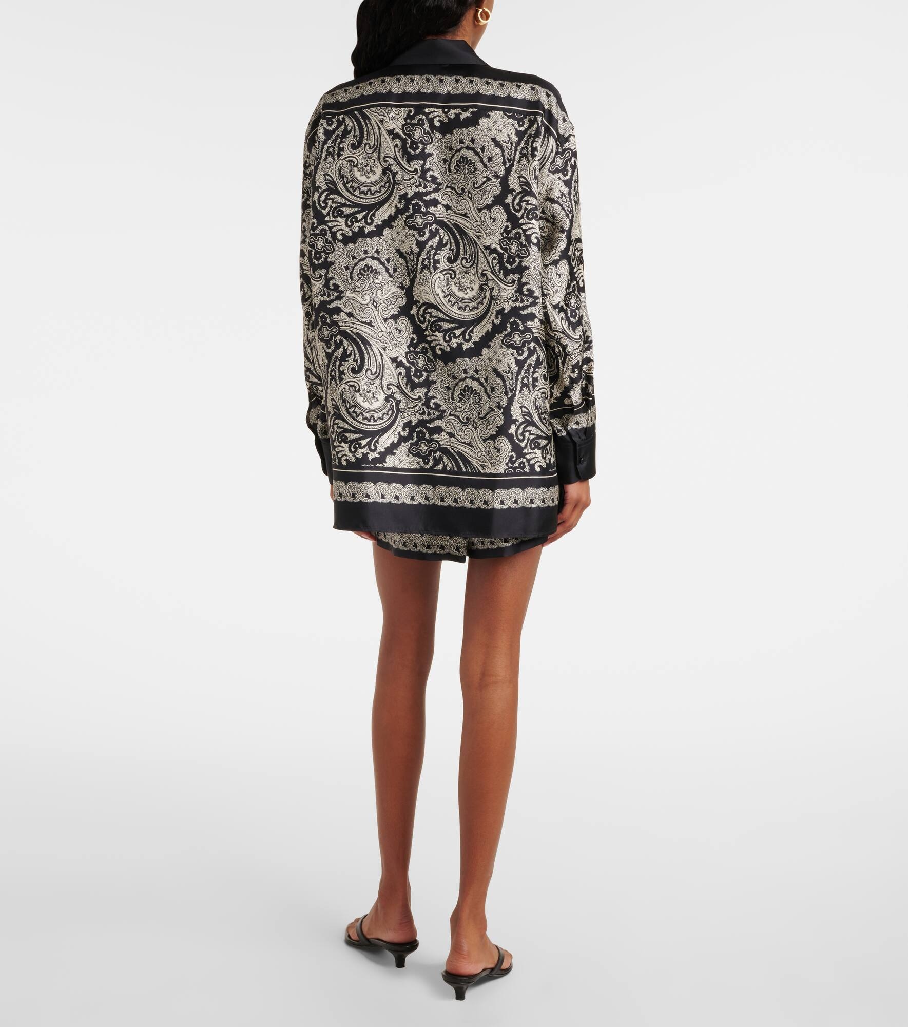 Alfie paisley silk twill shirt - 3