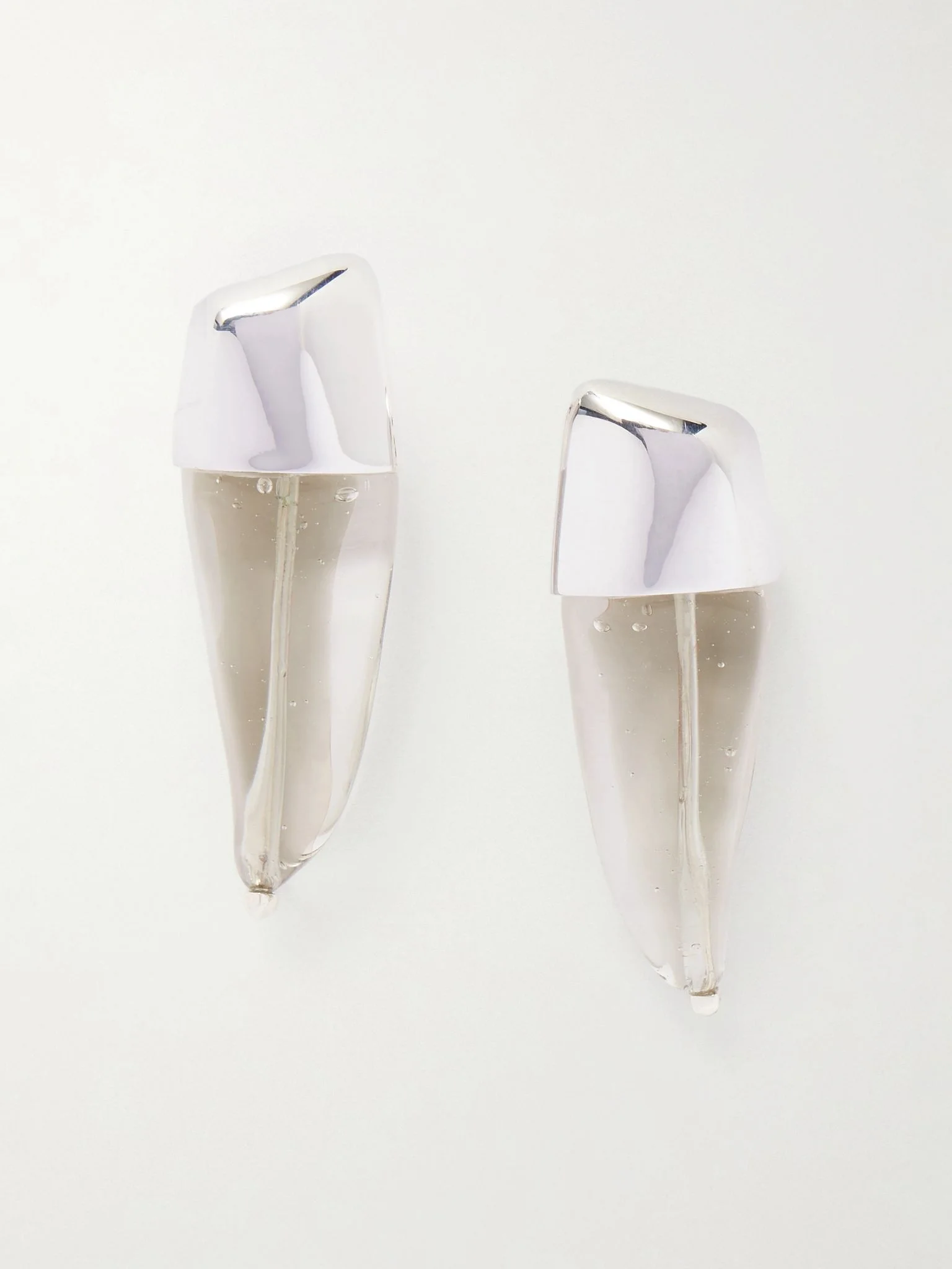 Silver-tone and glass earrings Silver - 1