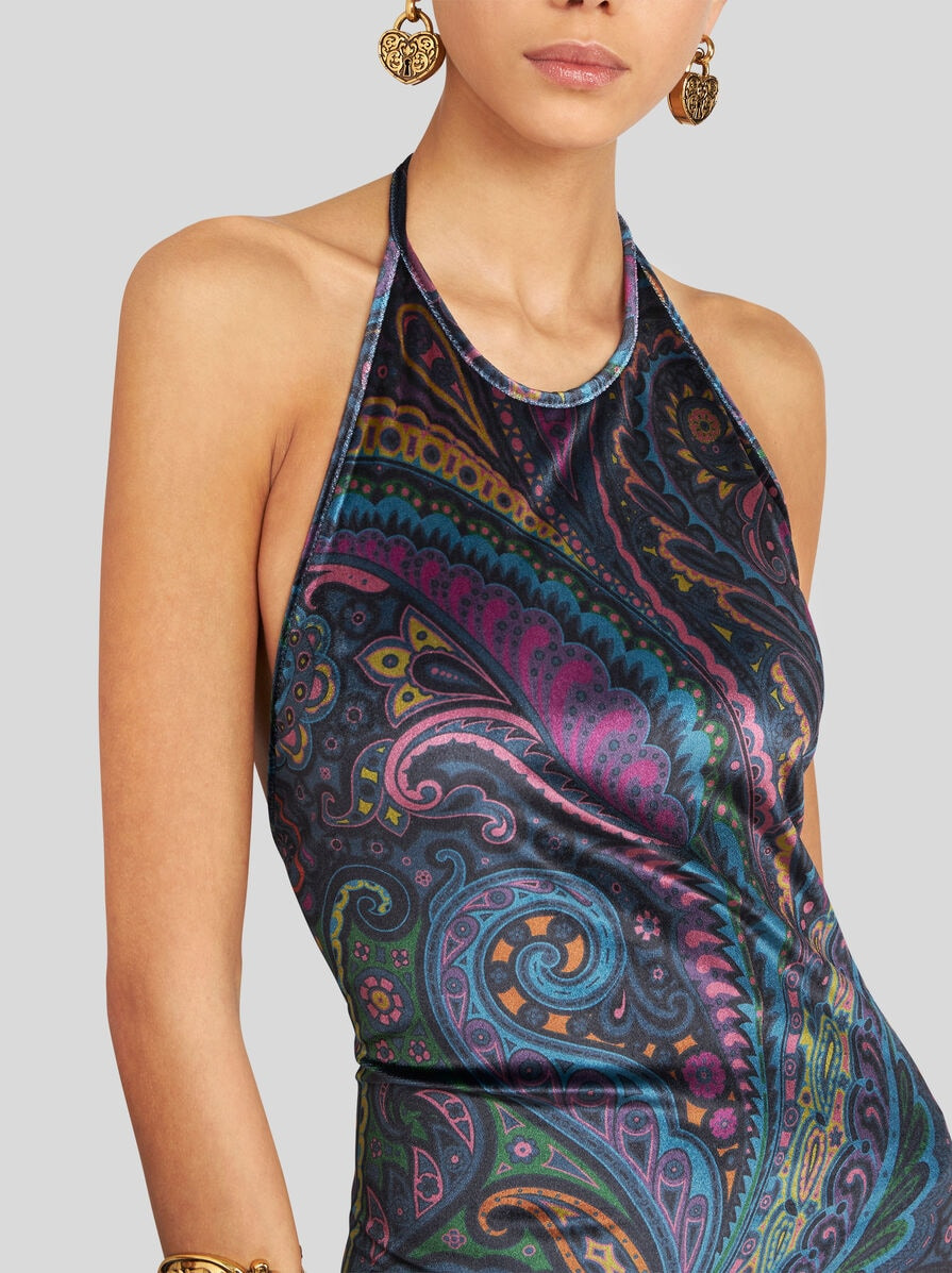 LONG DRESS WITH PAISLEY PRINT - 2