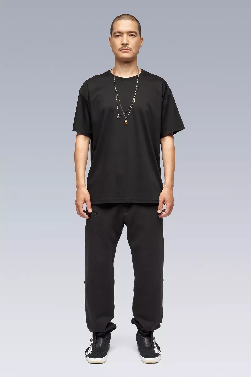 S24-PR-A 100% Cotton Mercerized Short Sleeve T-shirt Black - 1
