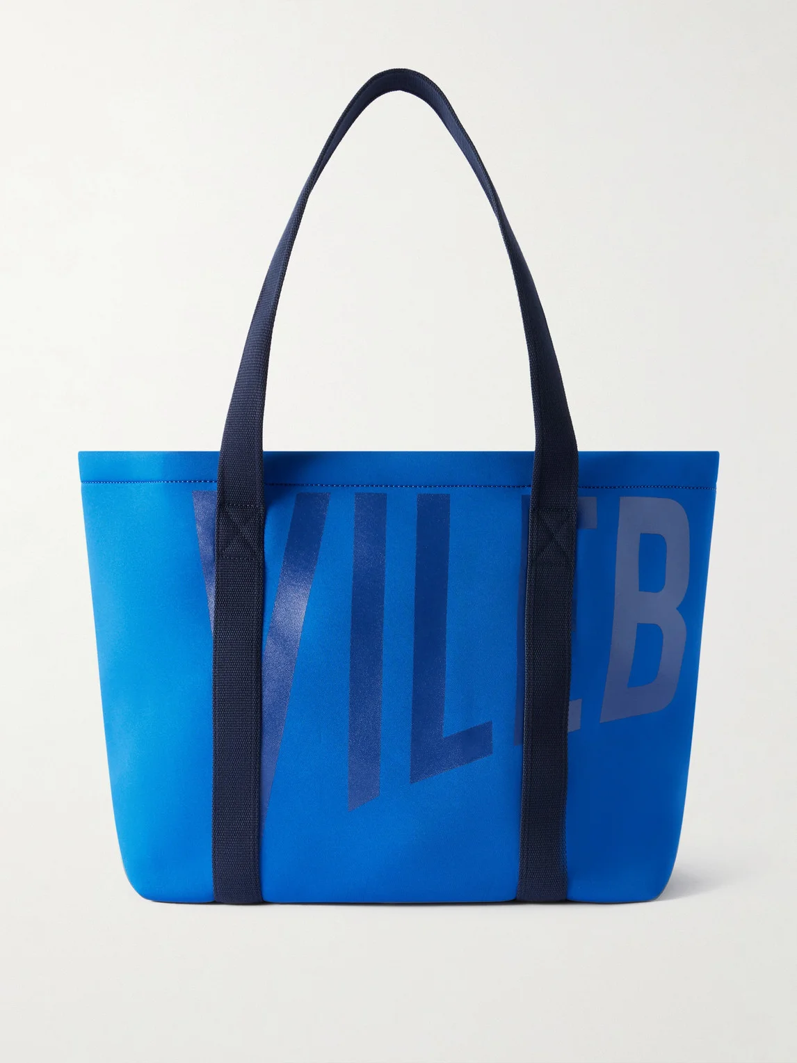 Logo-Print Webbing-Trimmed Scuba Tote Bag - 1
