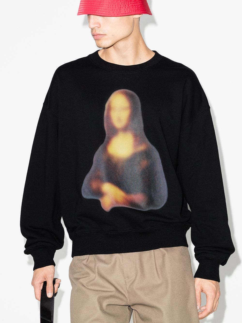 Blurred Monalisa cotton sweatshirt - 2