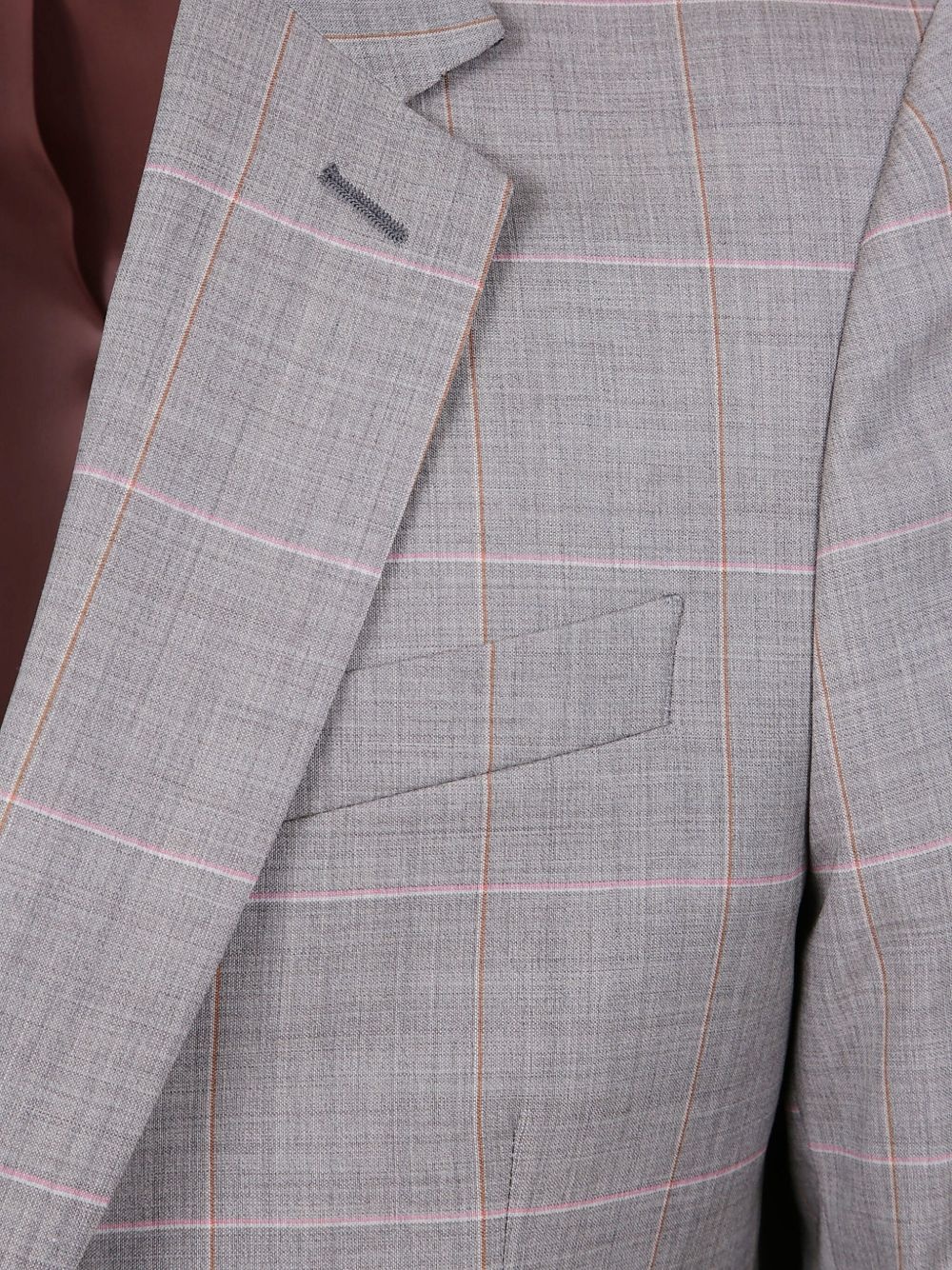 checked-pattern single-breasted blazer - 3