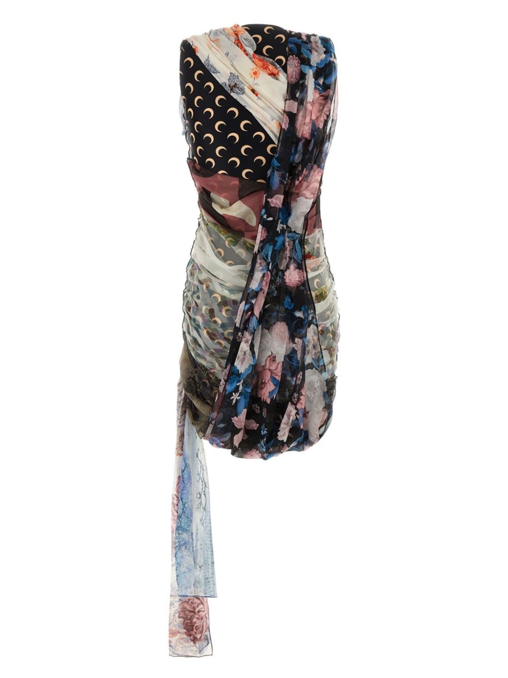 silk scarves draped dress - 2