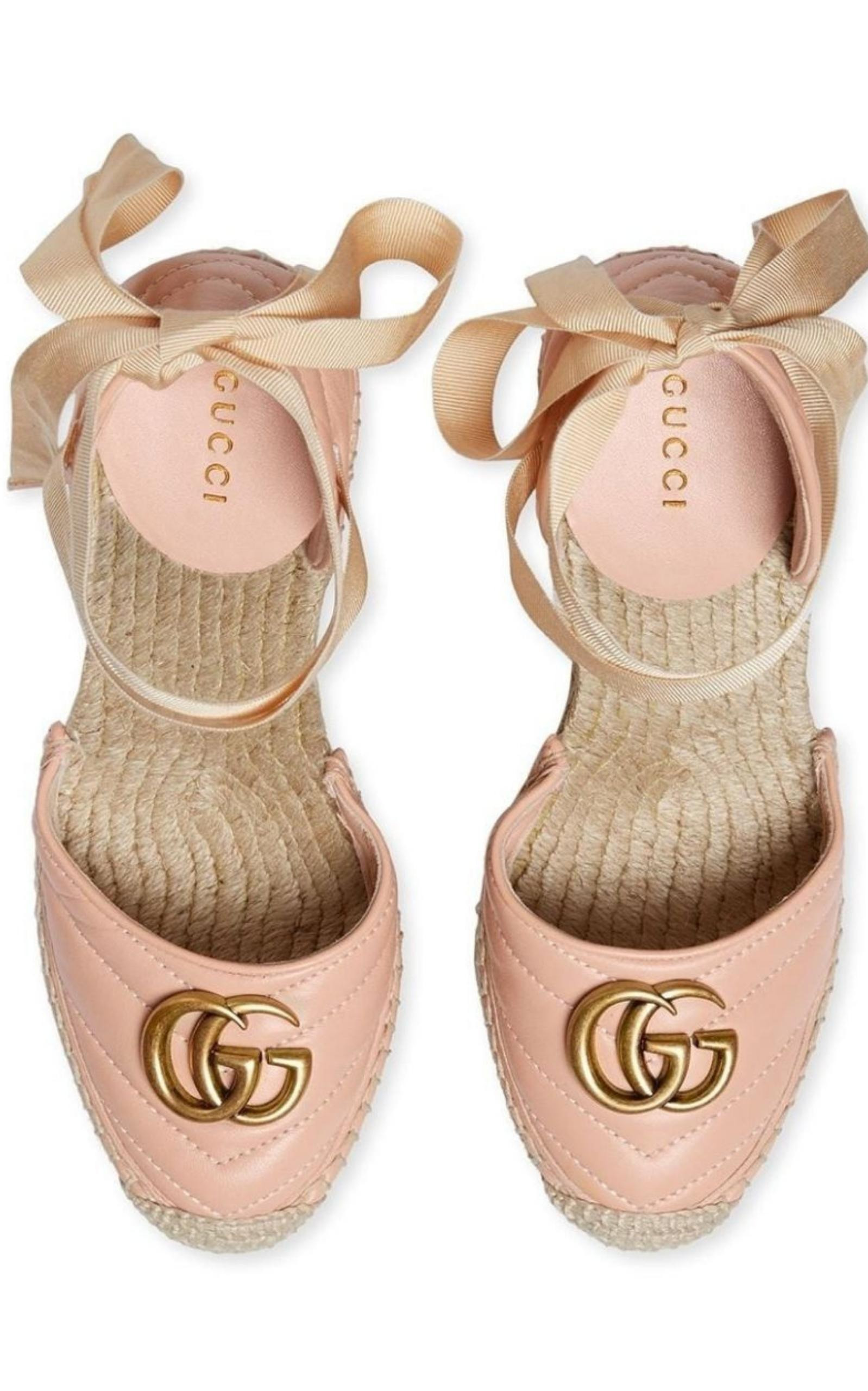 Leather Matelassé Platform Espadrilles - 6