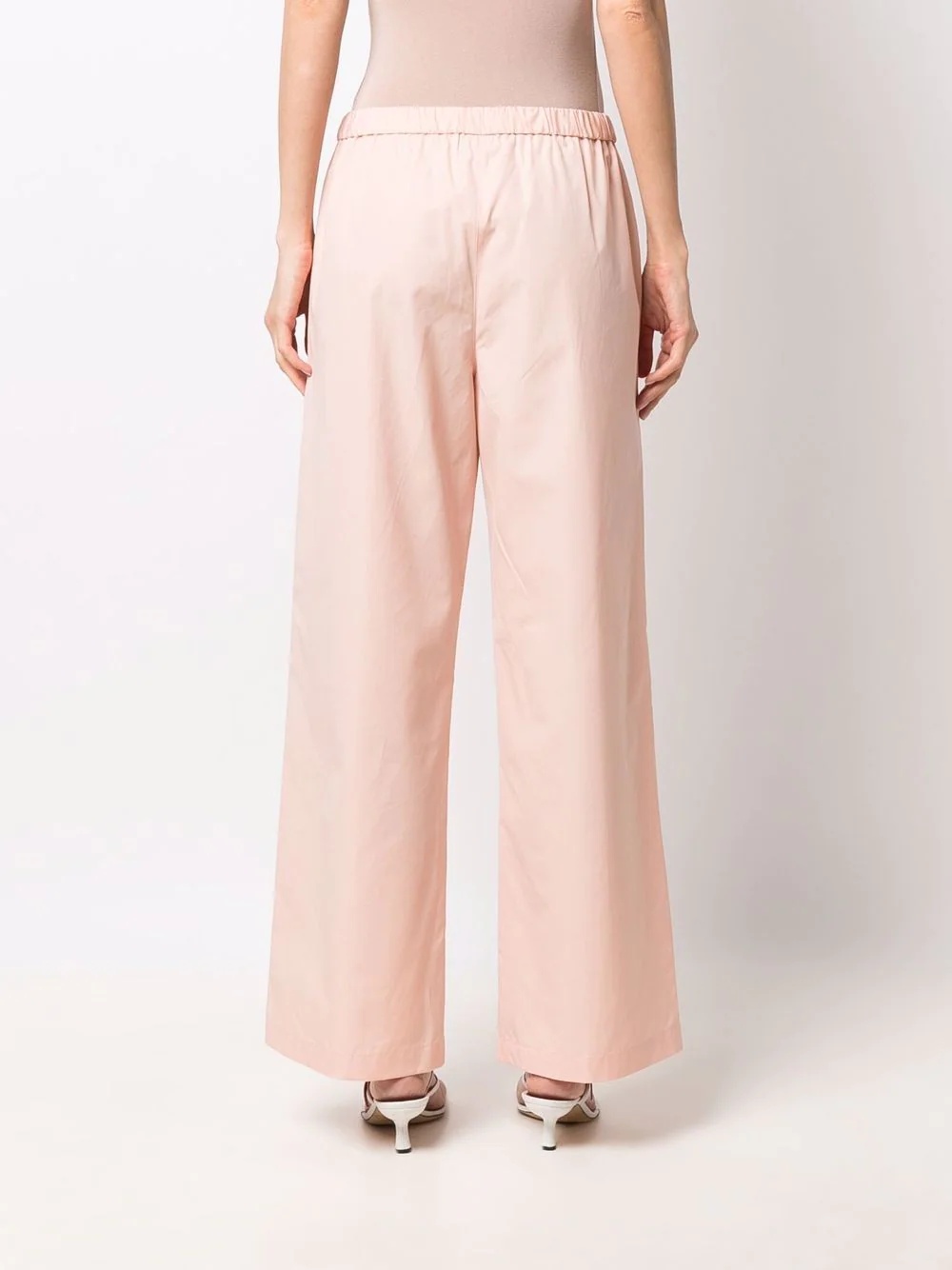 poplin straight-leg trousers - 4