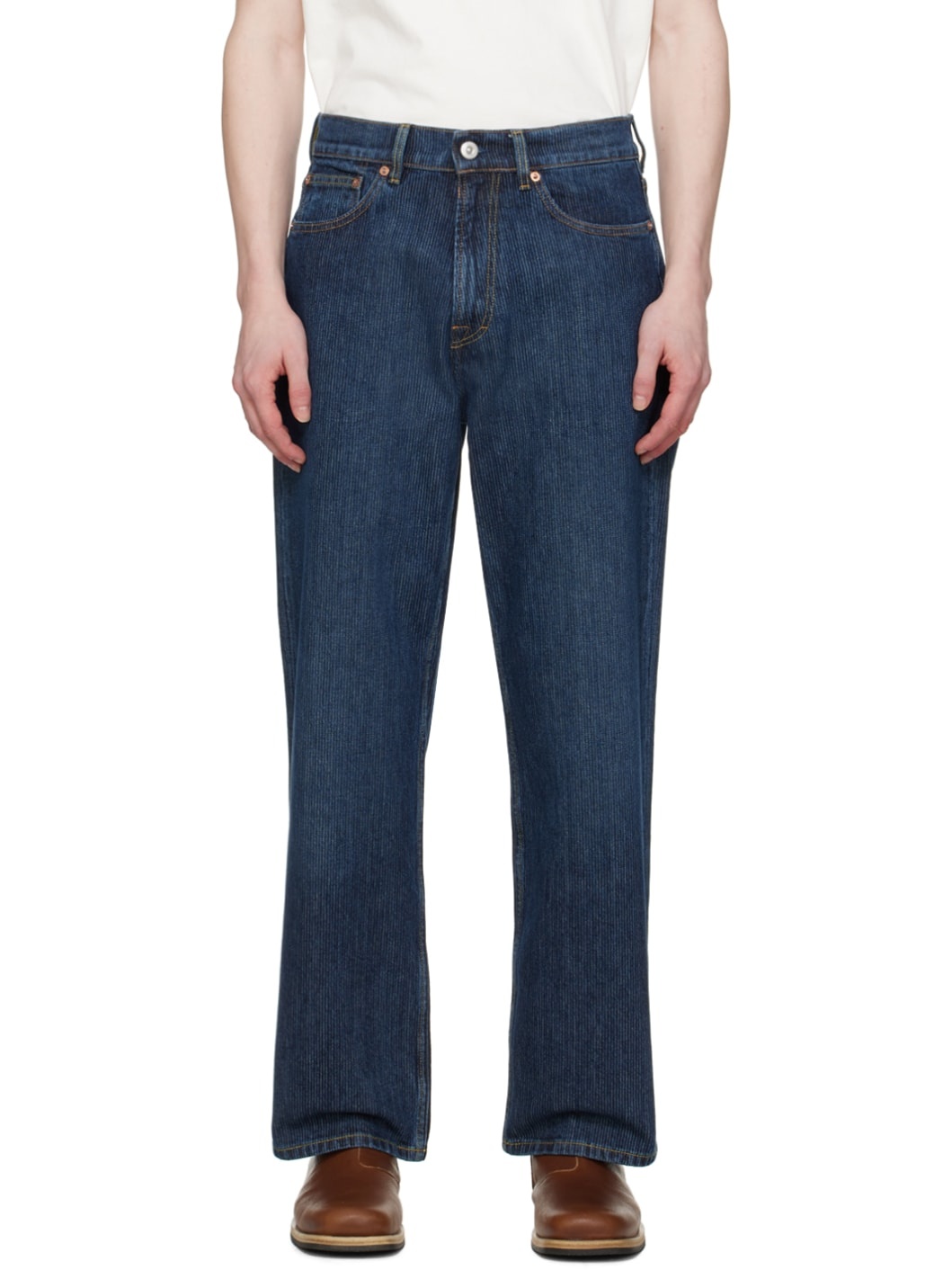 Blue Third Cut Jeans - 1