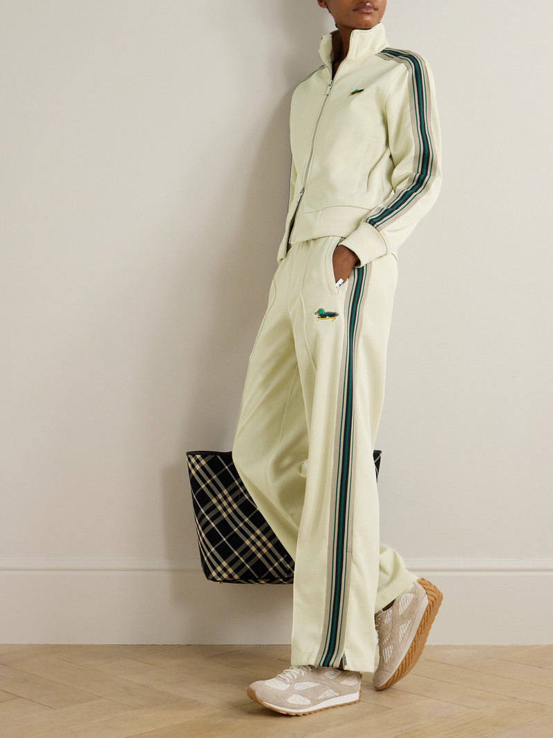 Burberry Embroidered Striped Jersey Track Pants outlook